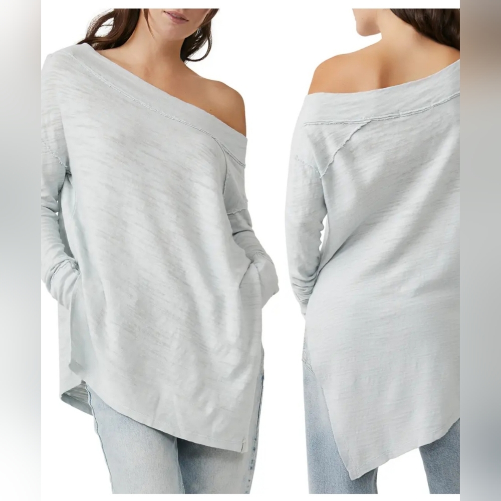 Silver shine top